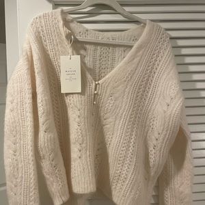 Sezane Susanna cardigan Ecru NWT